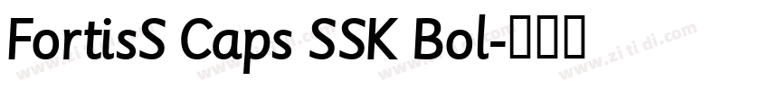 FortisS Caps SSK Bol字体转换